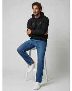 Oulusa Black Signature Hoodie-Front 3D Logo