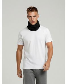 Oulusa Black 3D Signature Merino Wool Tube Scarf